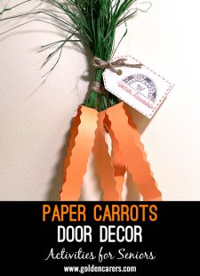 Paper Carrots Door Decor