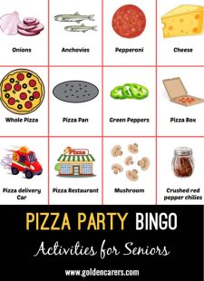 Pizza Party Bingo