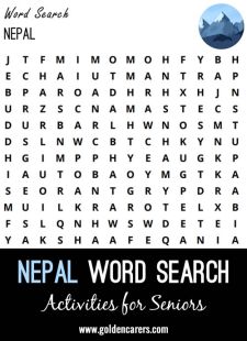 Nepal Word Search