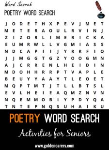 Poetry Word Search