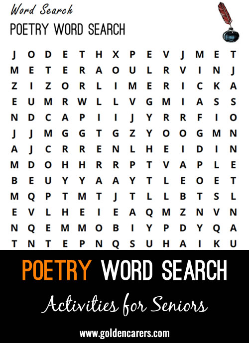 Poetry Word Search