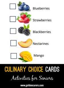  Culinary Choice Cards