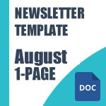 Sample 1-Page Newsletter Template - August 2024 - WORD