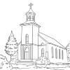 Coloring for Seniors - Church
